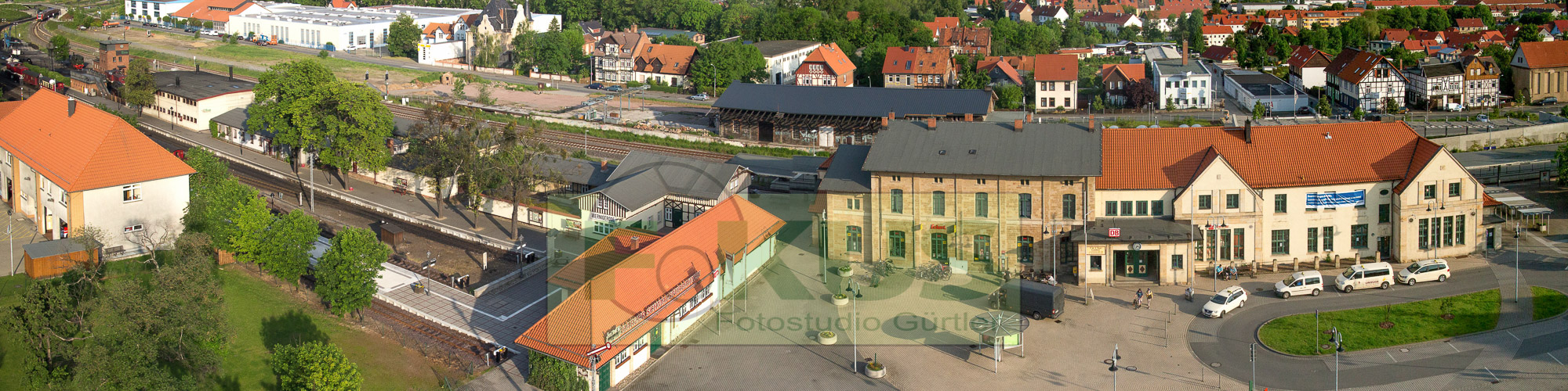 Bahnhof Wernigerode Panorama Luftbild